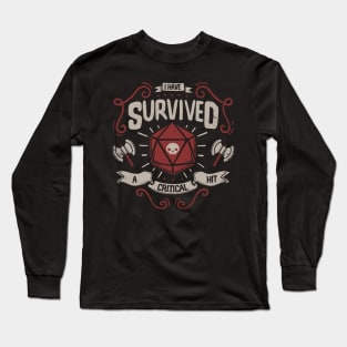 Critical hit survivor Long Sleeve T-Shirt